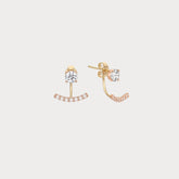14k gold 2 way stud earrings Diana 2 Way Earrings BlackSugar No.1 Online Jewelry Earrings, Necklaces. Korean Jewelry